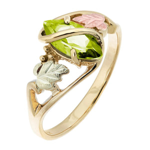 Genuine Peridot - Black Hills Gold Ladies Ring