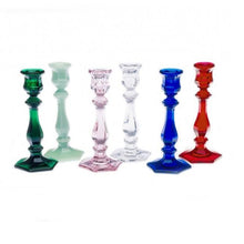 Glass Classic Candlestick - 7 Color Options - Baby Gifts