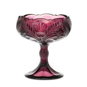 Inverted Thistle Glass Large Compote Bowl - 4 Color Options - Baby Gifts