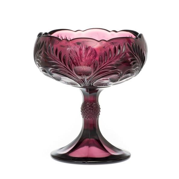 Inverted Thistle Glass Small Compote Bowl - 4 Color Options - Baby Gifts
