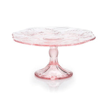 Inverted Thistle Glass Large Cake Plate - 4 Color Options