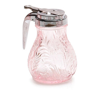 Inverted Thistle Glass Syrup Pitcher - 4 Color Options
