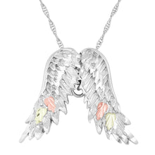 Angel Wings - Sterling Silver Black Hills Gold Pendant