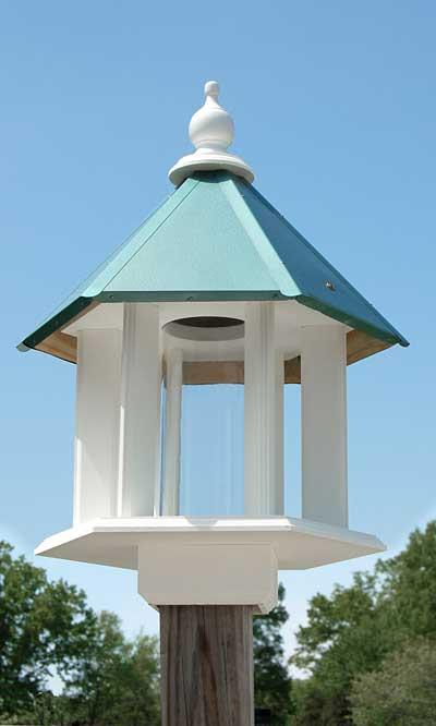 Azalea Bird Feeder Verdigris Roof - Birdhouses
