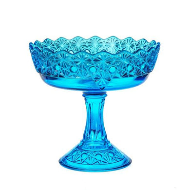 Queen Set Glass Compote - 2 Color Options - Colonial Blue - Baby Gifts