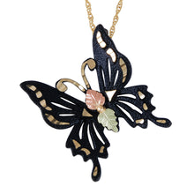 Black Butterfly Pendant & Necklace - Black Hills Gold - Jewelry