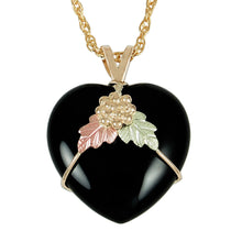 Onyx Heart Pendant & Necklace - Black Hills Gold - Jewelry