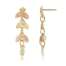 Chain of Leaves Black Hills Gold Earrings