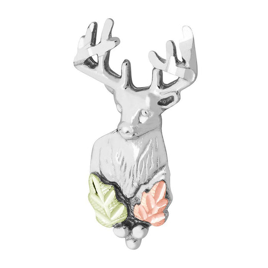 Sterling & Black Hills Gold Buck Tie Tack - Jewelry