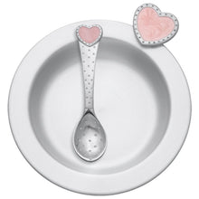 Heart / Pink Dish & Spoon Set - Indoor Decor