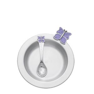 Butterfly / Lavender Pewter Dish & Spoon Set - Indoor Decor