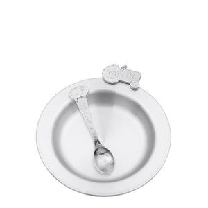 Tractor Pewter Dish & Pig Spoon Set - Indoor Decor