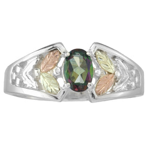 Sterling Silver Black Hills Gold Mystic Fire Topaz Ring IV - Jewelry