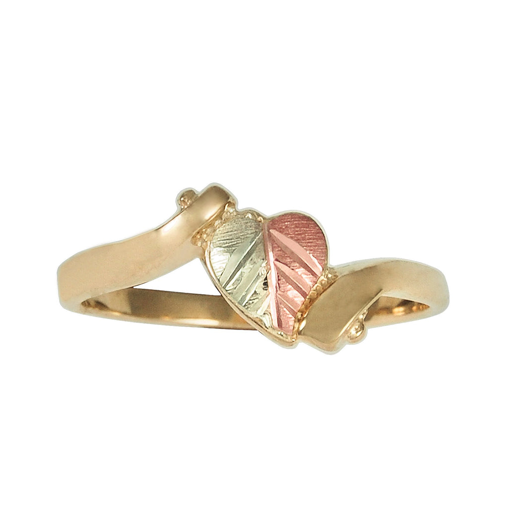 Black Hills Gold Leaf Heart Ring - Jewelry