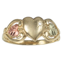 Diamond & Heart Ring - Black Hills Gold - Jewelry
