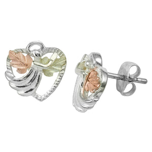 Sterling Silver Black Hills Gold Fancy Angel Earrings - Jewelry