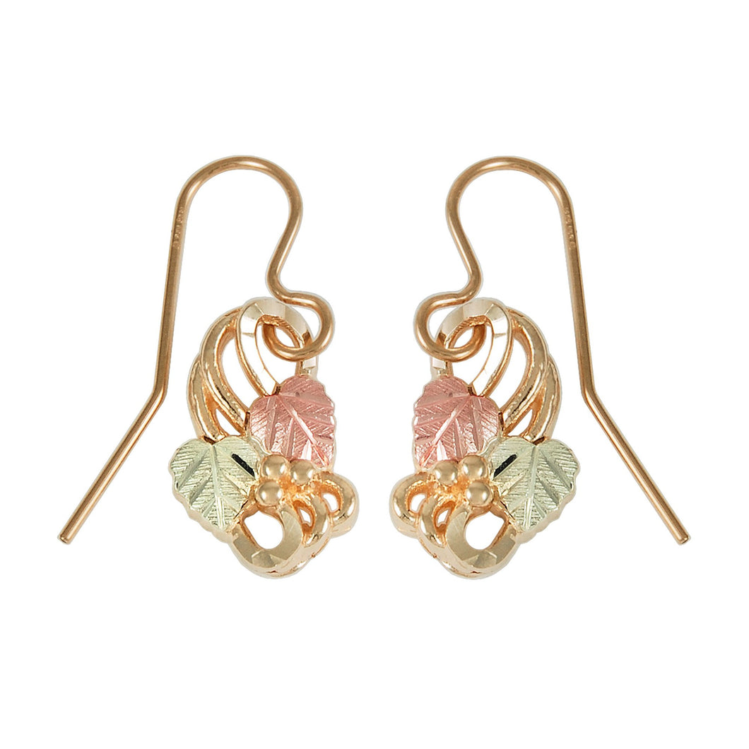 Swirly Black Hills Gold Earrings - Jewelry