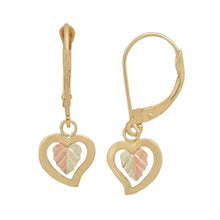Hanging Hearts Black Hills Gold Earrings - Jewelry