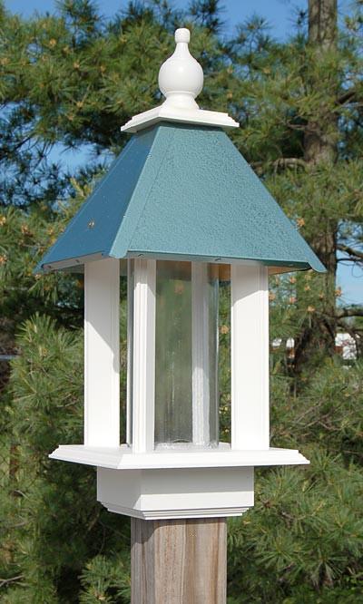 Pavillion Bird Feeder Verdigris Roof - Birdhouses