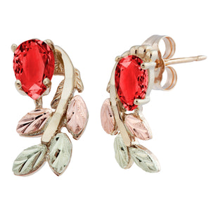 Black Hills Gold Pear Cut Garnet Earrings - Jewelry
