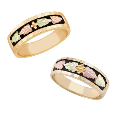 Traditional - His & Hers Black Hills Gold Wedding Set