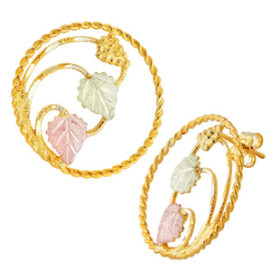 Black Hills Gold Round Round Earrings - Jewelryx
