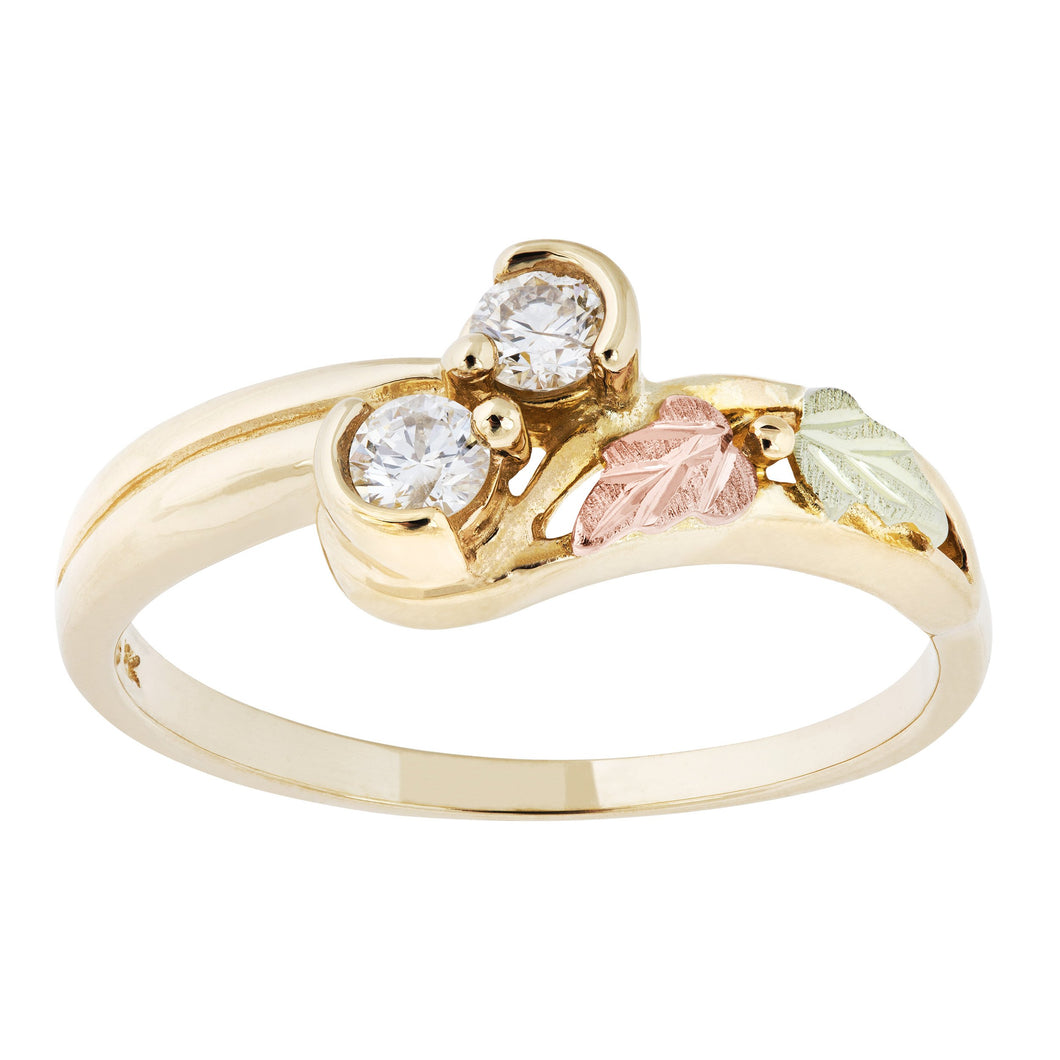Double Diamond Black Hills Gold Ring II - Jewelry
