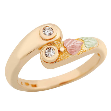 Black Hills Gold Modern Double Diamond Ring - Jewelry