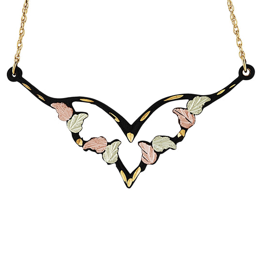 Powder Coat Colorful Black Hills Gold Pendant & Necklace - Jewelry