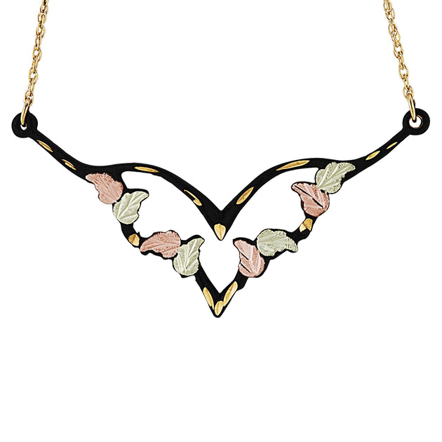 Powder Coat Colorful Black Hills Gold Pendant & Necklace - Jewelry
