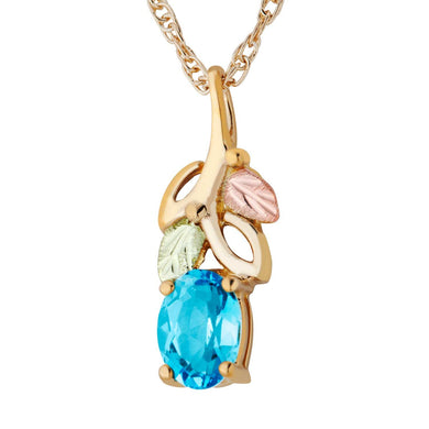 Black Hills Gold Topaz Gold Pendant & Necklace - Jewelry