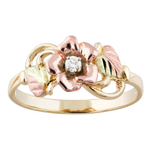 Diamond and Rose Ring II - Black Hills Gold - Jewelry