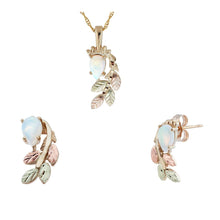 Foliage Opal - Black Hills Gold Earrings & Pendant Set