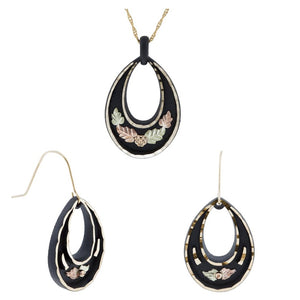 Droplet Design - Black Hills Gold Earrings & Pendant Set