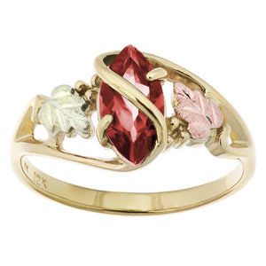 Black Hills Gold Garnet Ring - Jewelry