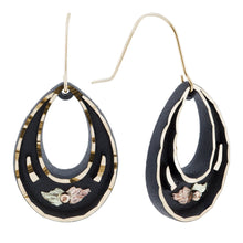 Black Teardops Black Hills Gold Earrings - Jewelry