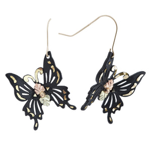 Black Hills Gold Powder Butterfly Earrings - Jewelry