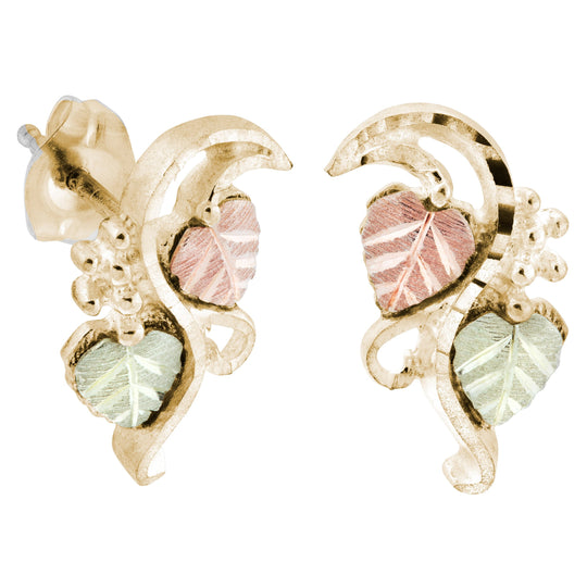 Traditional Black Hills Gold Earrings Style III - Jewelry