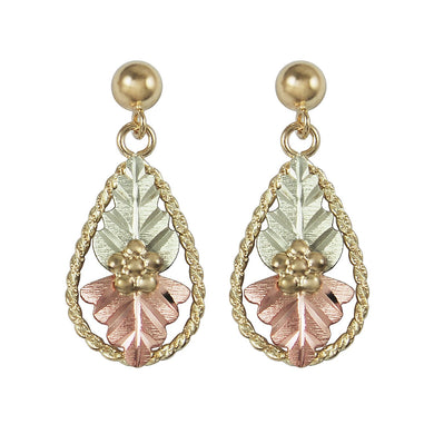 Teardrop Black Hills Gold Earrings - Jewelry