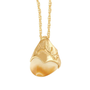 Cheyenne Elk Ivory Gold Pendant - Jewelry