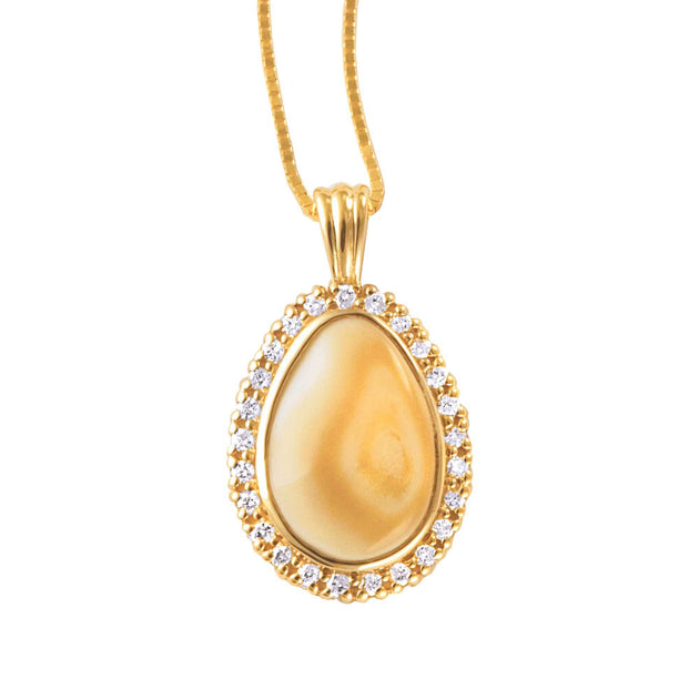 Sequoia Elk Ivory Gold Pendant - Jewelry