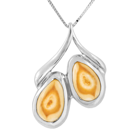Montague Elk Ivory Sterling Silver Pendant - Jewelry