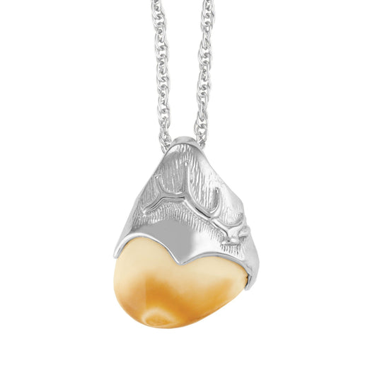 Cheyenne Elk Ivory Sterling Silver Pendant - Jewelry