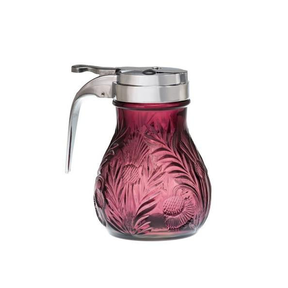 Inverted Thistle Glass Syrup Pitcher - 4 Color Options - Amethyst - Baby Gifts