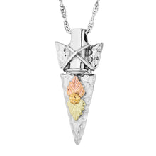 Sterling Silver Black Hills Gold Arrowhead Pendant & Necklace - Jewelry