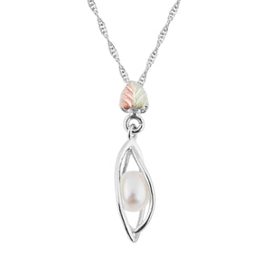 Sterling Silver Black Hills Gold Pearl Pendant II - Jewelry