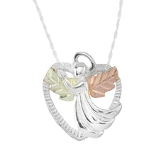 Sterling Silver Black Hills Gold Fancy Angel Pendant - Jewelry