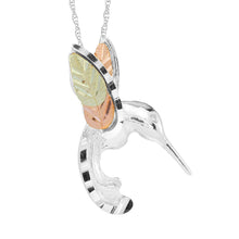 Sterling Silver Black Hills Gold Hummingbird Pendant II - Jewelry