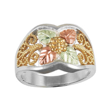 Sterling Silver Black Hills Gold Four Leaf Ring - Jewelry
