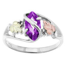 Sterling Silver Black Hills Gold Amethyst Ring - Jewelry